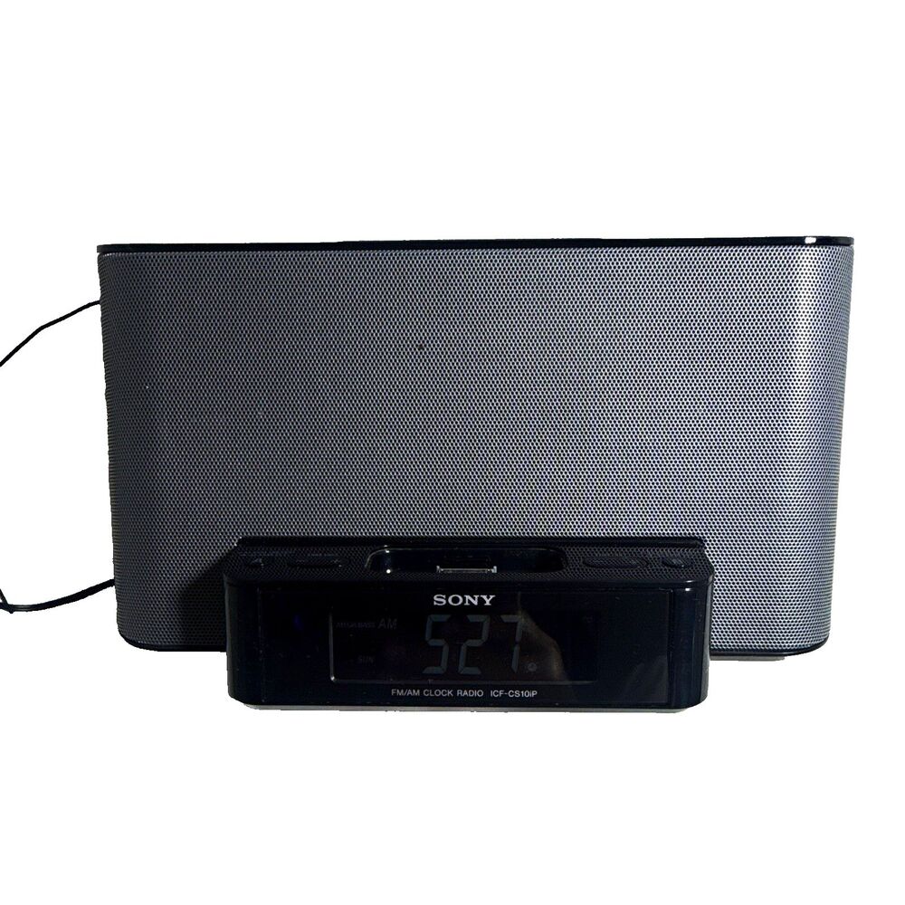 Sony ICF-CS10iP Digital Clock Radio AM/FM iPod & iPhone Dock Black